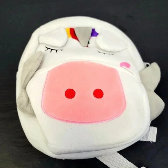 Cute Plush Unicorn toddler backpack White Toddler Travel Bag Kakoo New in bag - Picture 6 of 9